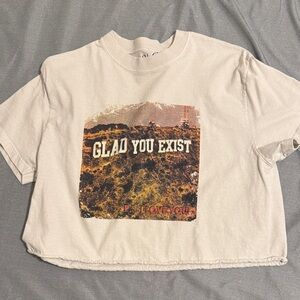 Brandy Melville Crop Graphic Tee